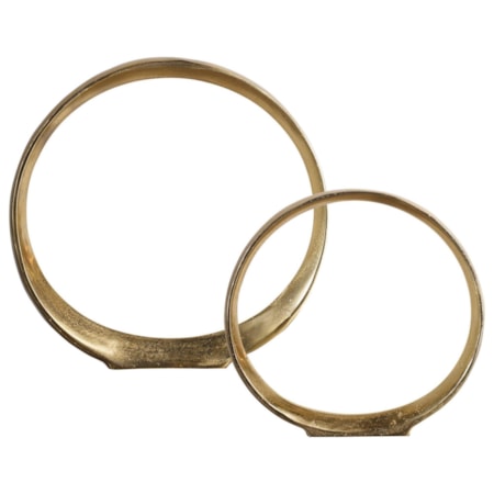 Jimena Gold Ring Sculptures Set/2