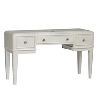 Glam 3-Drawer Vanity Desk with Crystal Knob Hardware