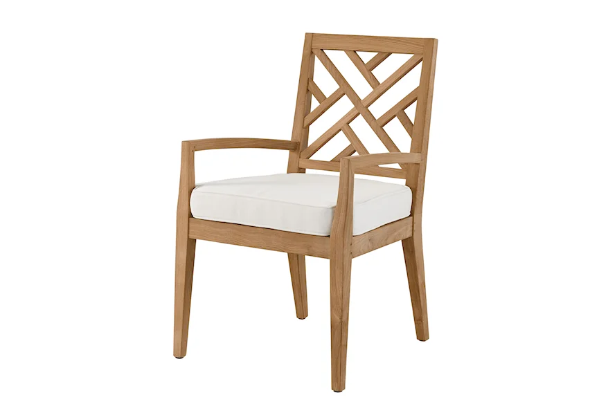 Coastal Living Outdoor Outdoor Chesapeake Fret Back Arm Chair  by Universal at Zak's Home