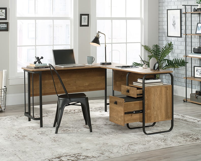 Sauder Station House L-Shaped Computer Desk