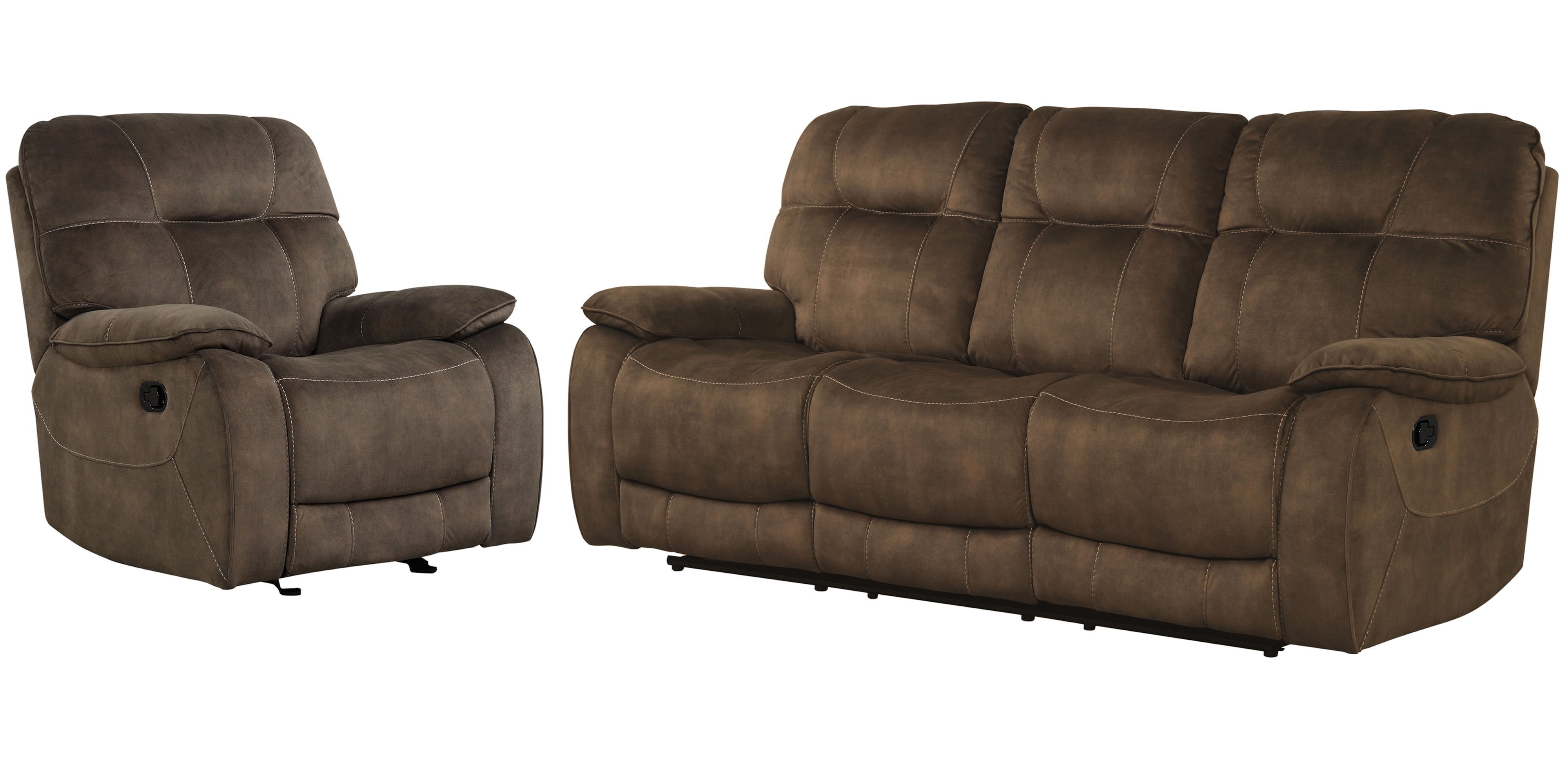 Parker Living Cooper Manual Reclining Sofa and Recliner Set