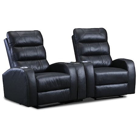 Contemporary Power Loveseat with Cupholders