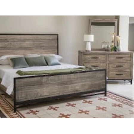 Rustic King Platform Bed