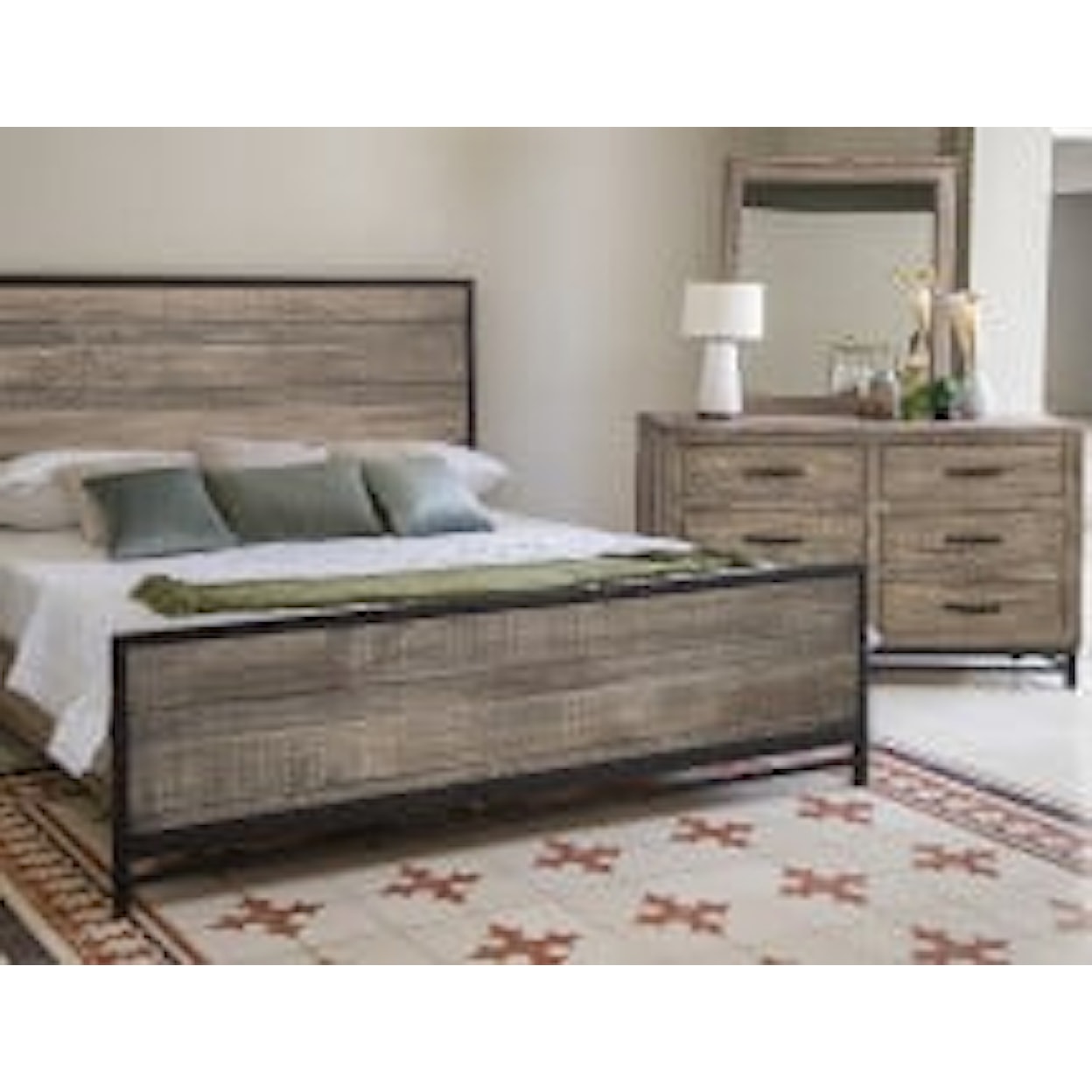 International Furniture Direct Blacksmith King Platform Bed