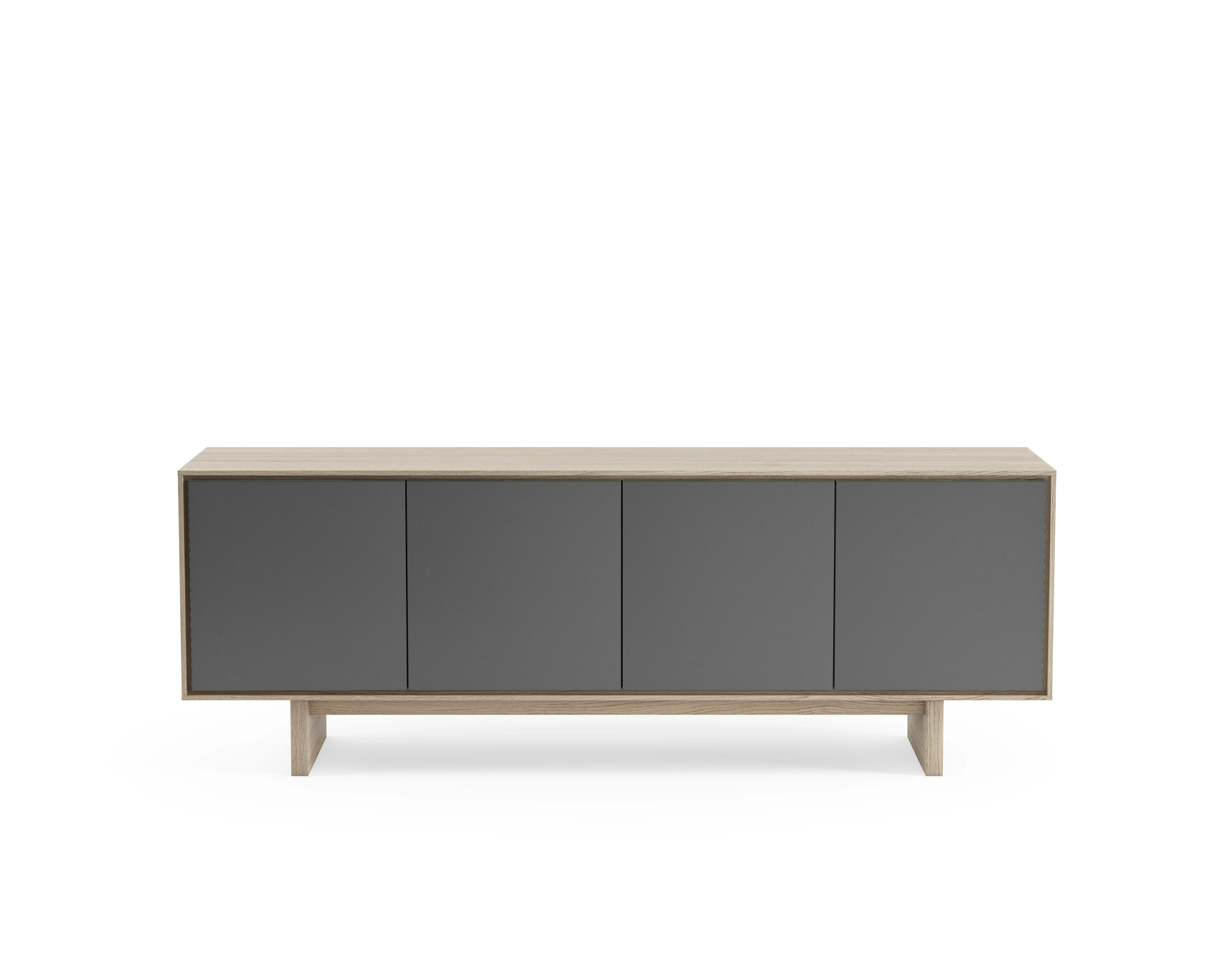 BDI Octave 8379 GFLDOK Contemporary 4Door Media Console with Soundbar