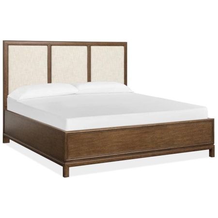 Upholstered California King Panel Bed