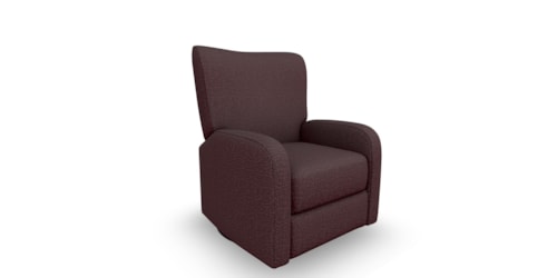 Contemporary Power Swivel Recliner with Touch-Button Reclining