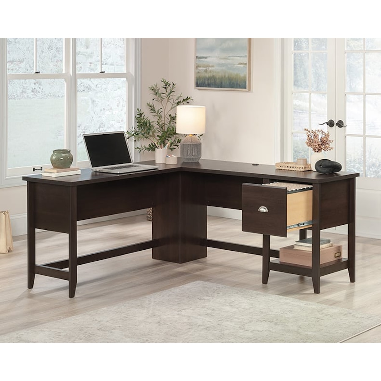 Sauder Summit Station L-Shaped Desk