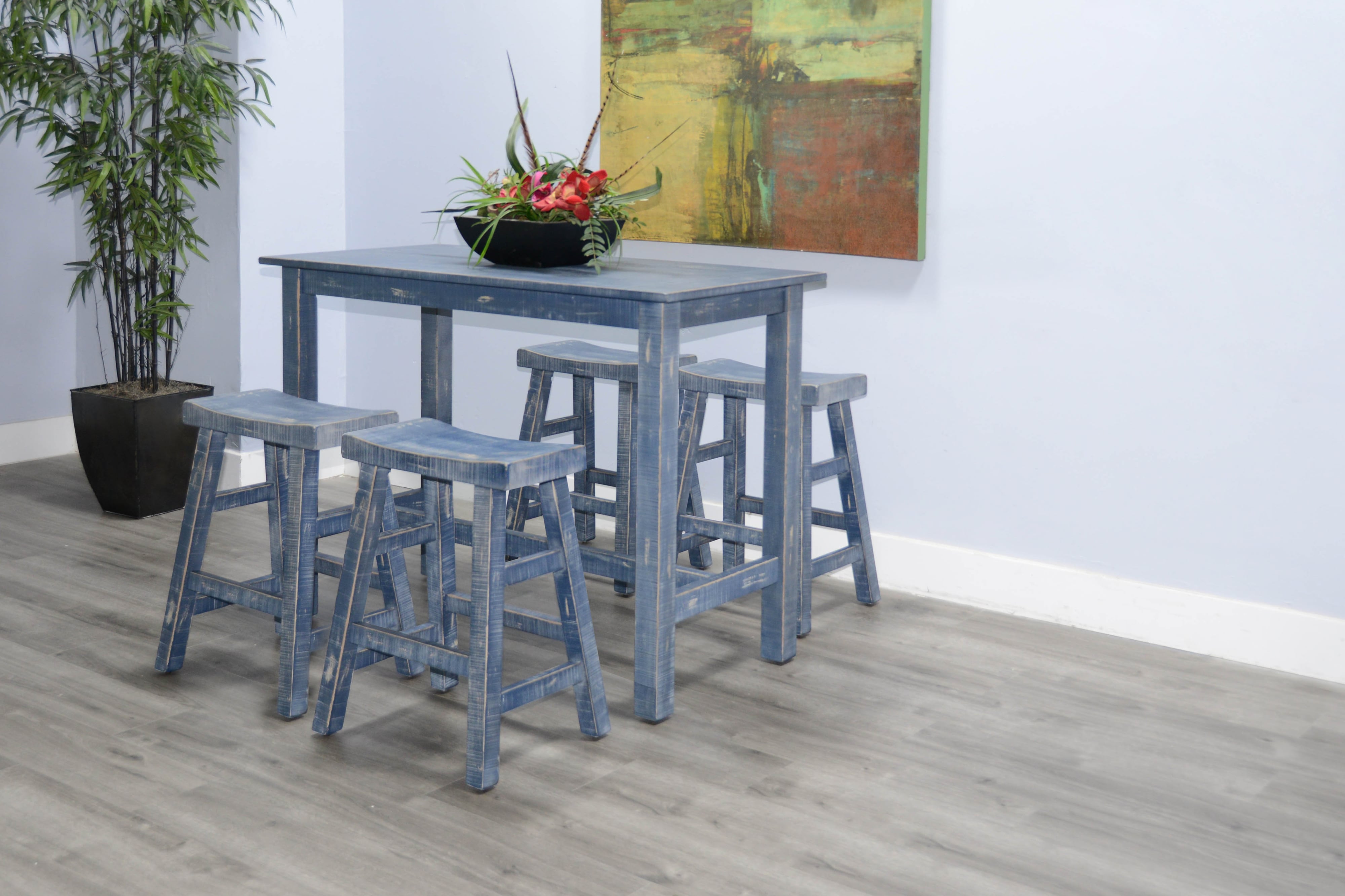 Magohany Wood Counter-Height Dining Table