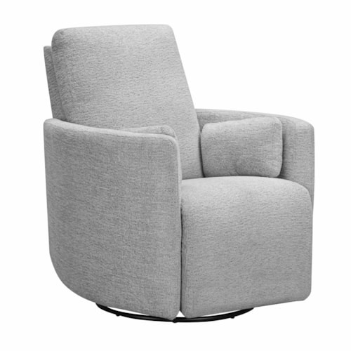 Acadia White Manual Swivel Glider Recliner