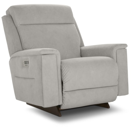 Casual Power Rocking Recliner w/HR & Lumbar