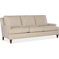 Transitional Stationary Sofa with Wood Legs