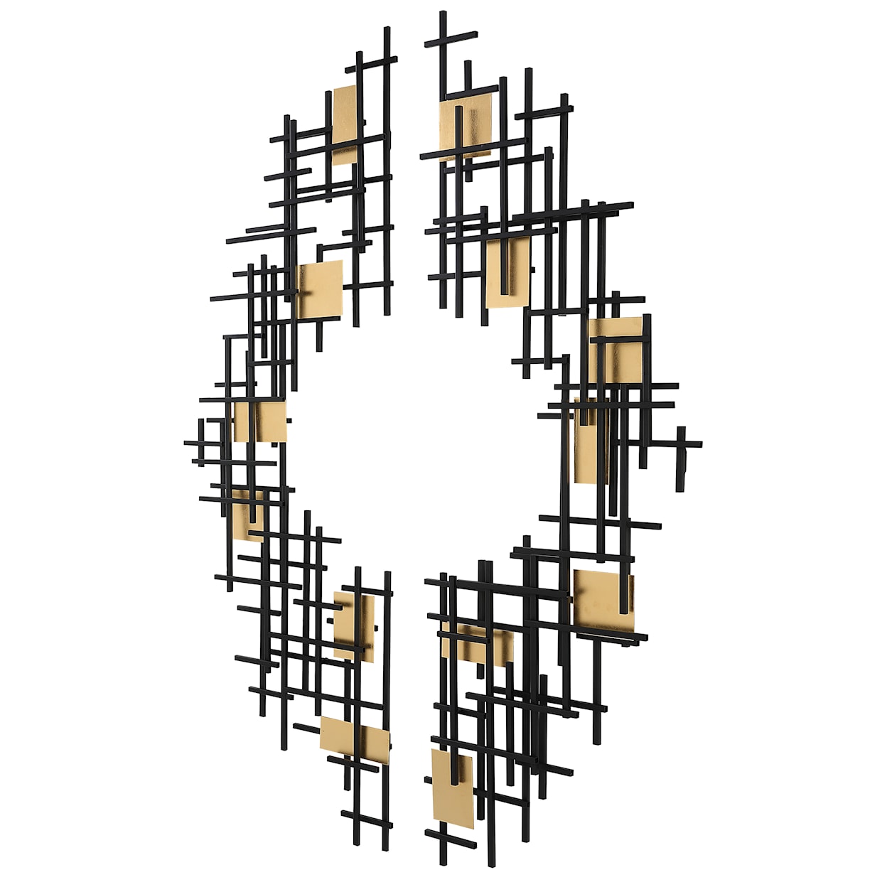 Uttermost Reflection Reflection Metal Grid Wall Decor S/2