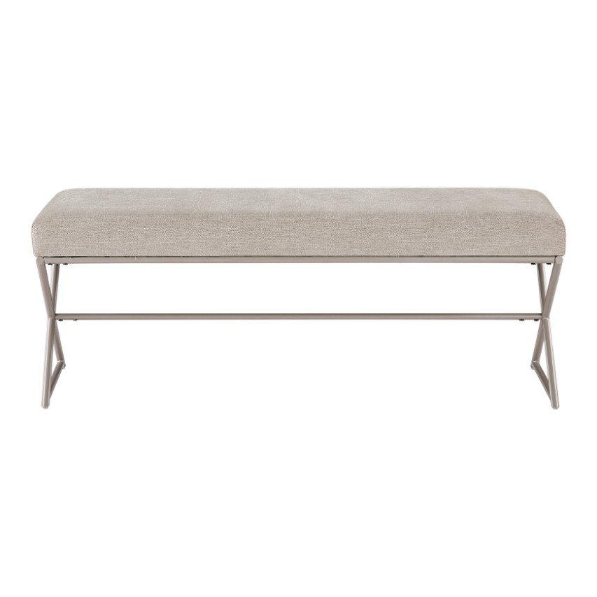 Homelegance Wexley Chic Upholstered X-Base Accent Bench