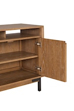 Flexsteel Casegoods Millwork Contemporary Entertainment Console with Outlets