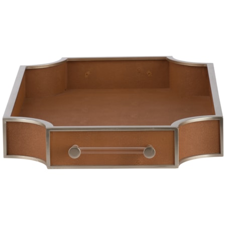 Shagreen Tray - Brown