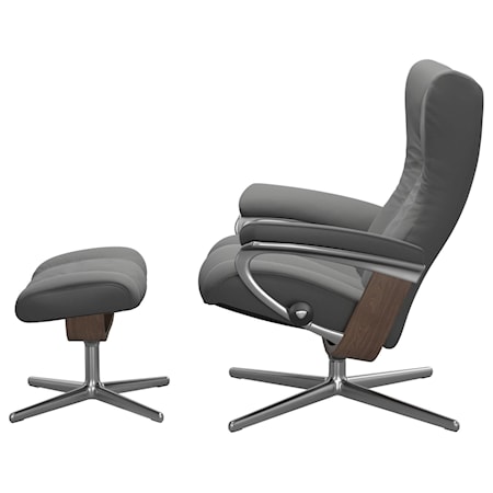 Medium Reclining Chair with Cross Base