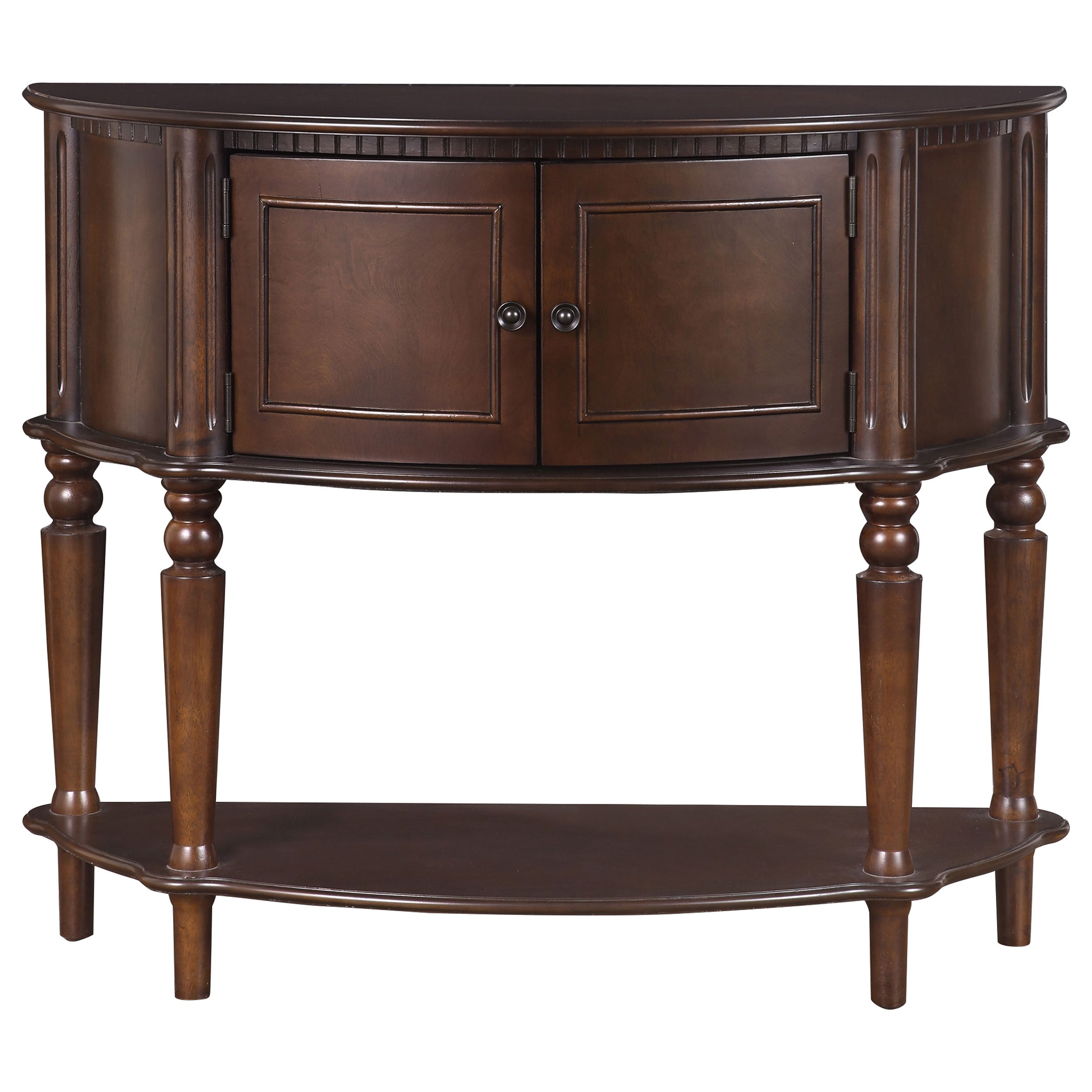 Brenda Demilune Wood Console Table