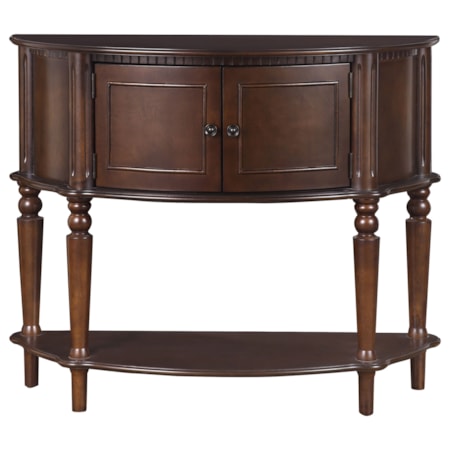 Brenda Demilune Wood Console Table