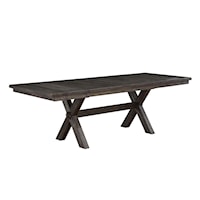 Rustic Farmhouse Dining Table with Trestle Base