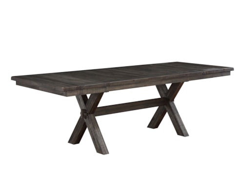 Rustic Farmhouse Dining Table with Trestle Base