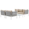 Modway Harmony Outdoor 5 Piece Sectional Sofa Set