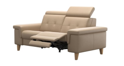 Contemporary Manual Reclining Loveseat with A2 Arms
