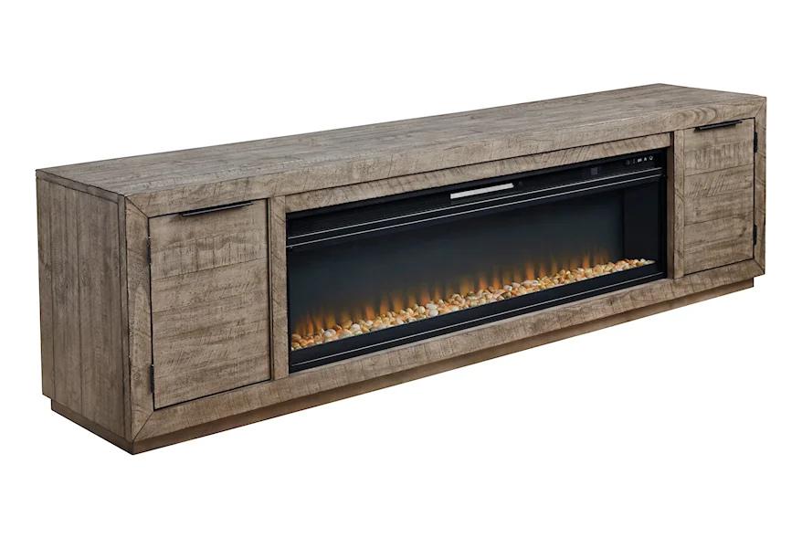 Krystanza TV Stand with Electric Fireplace by Signature Design by Ashley at VanDrie Home Furnishings