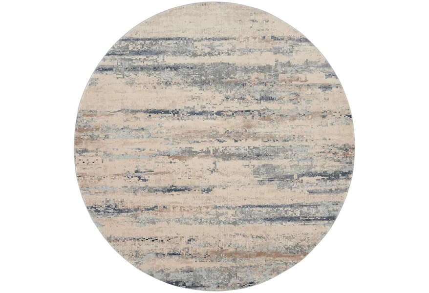 Rustic Textures 7'10" Round  Rug by Nourison at Darvin Furniture