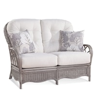 Coastal Loveseat with Button-Tufting