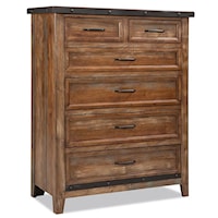 Rustic 6-Drawer Bedroom Chest