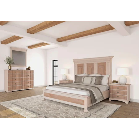 5-Piece Transitional King Panel Bedroom Set