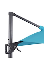 Furniture of America Aurora Contemporary 10' Cantilever Umbrella with LED Bulb and Large Base