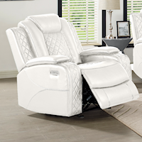 Contemporary Power Glider Recliner with Power Headrest