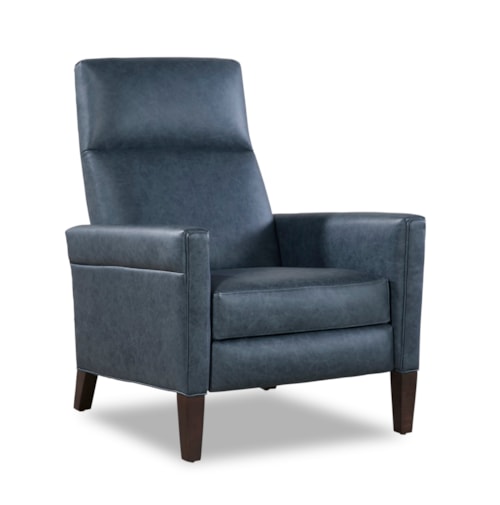 Contemporary Push-Back Reclining Chair with Track Arms