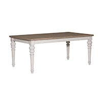 Farmhouse Rectangular Dining Table with Turned Legs