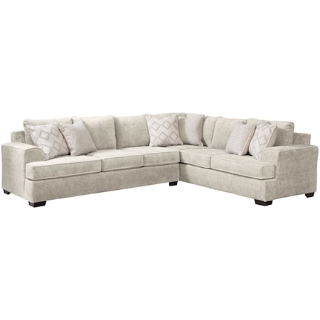 CARLTON CREAM 2 PIECE SECTIONAL |