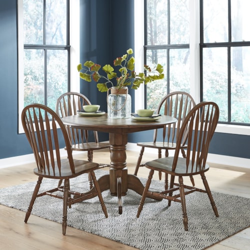 Transitional 5-Piece Drop Leaf Set