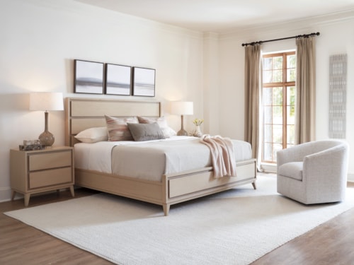 Contemporary Panel Cal King Bedroom Set