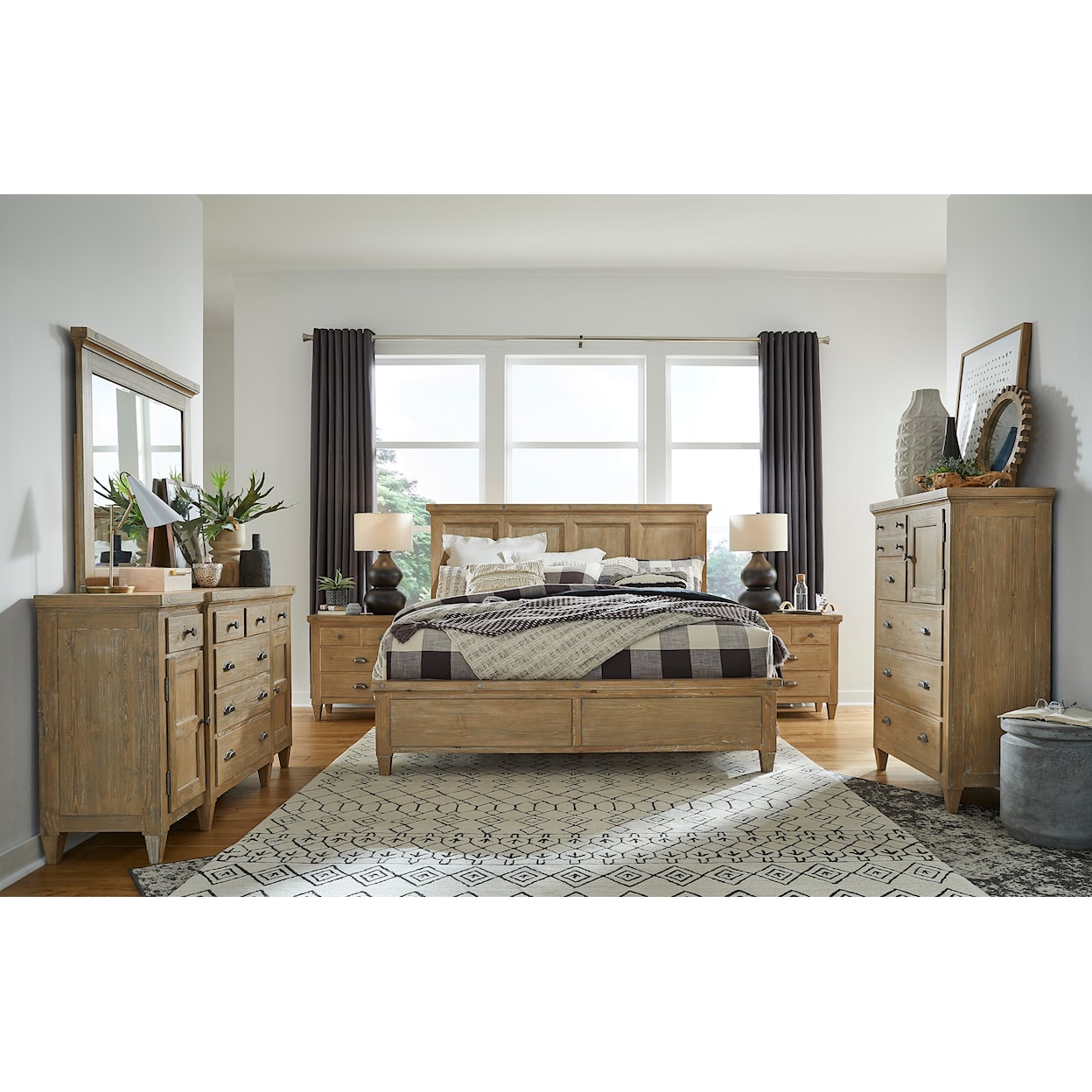 Magnussen Home Lynnfield Bedroom Dresser & Mirror Set