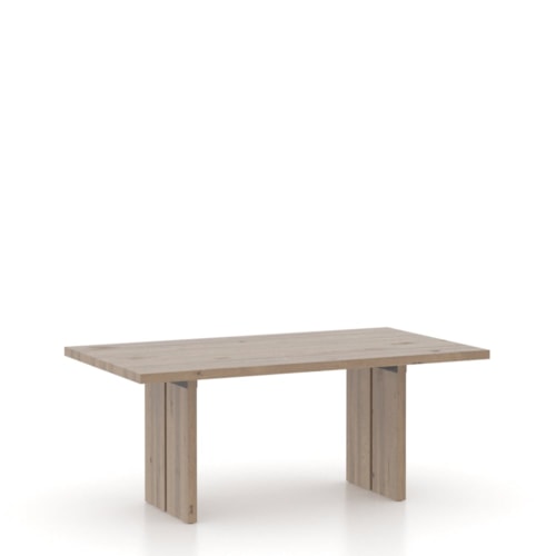Industrial Customizable Dining Table with Rustic Finish