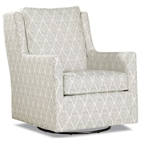 Transitional Swivel Glider Chair with Track Arms