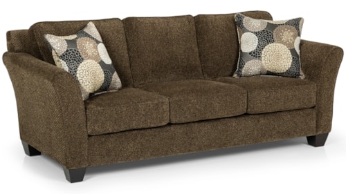 Transitional Queen Sleeper Sofa with Gel Mattress