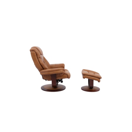 Reclining Swivel Chair and Ottoman