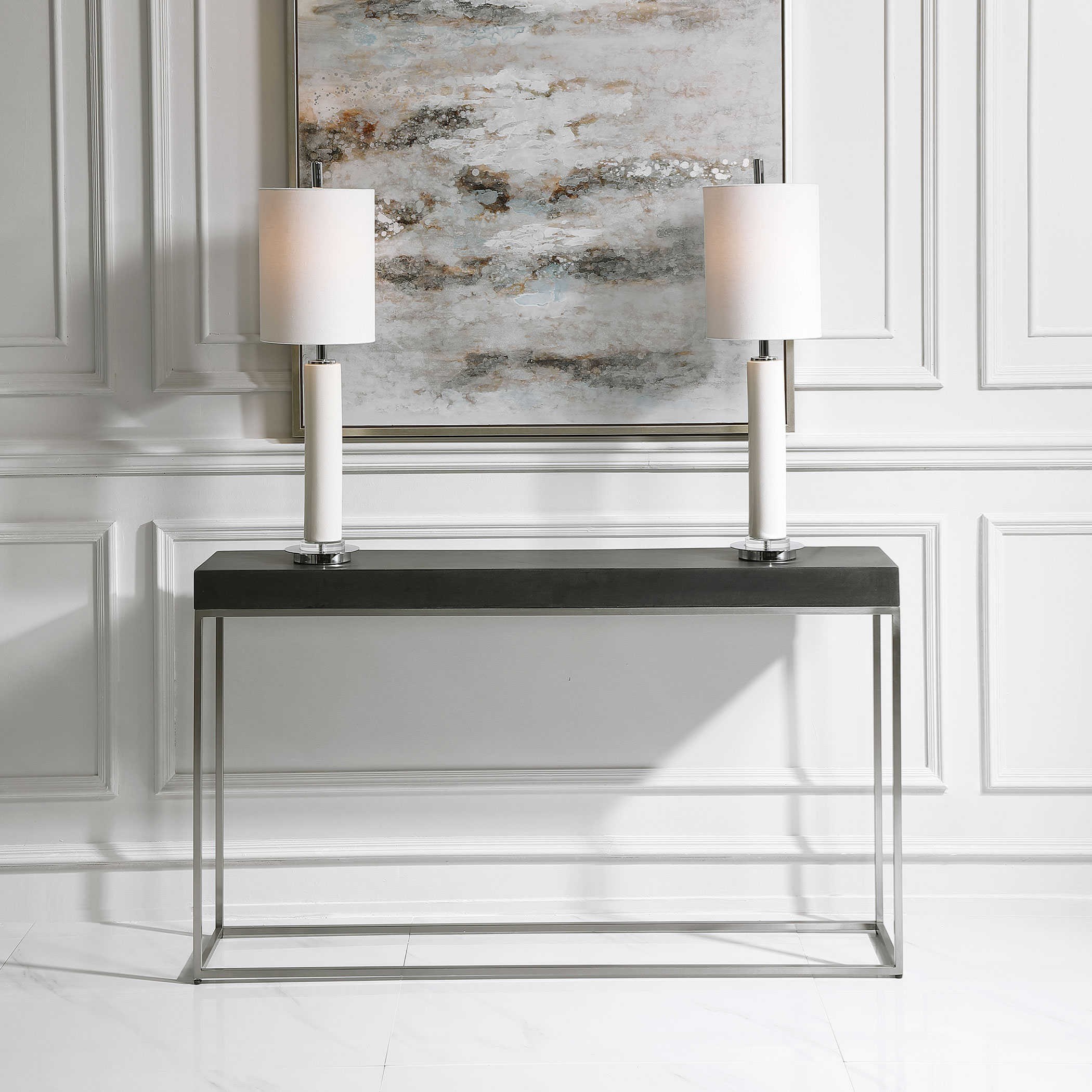 Uttermost Accent Furniture - Occasional Tables Black Concrete Console Table