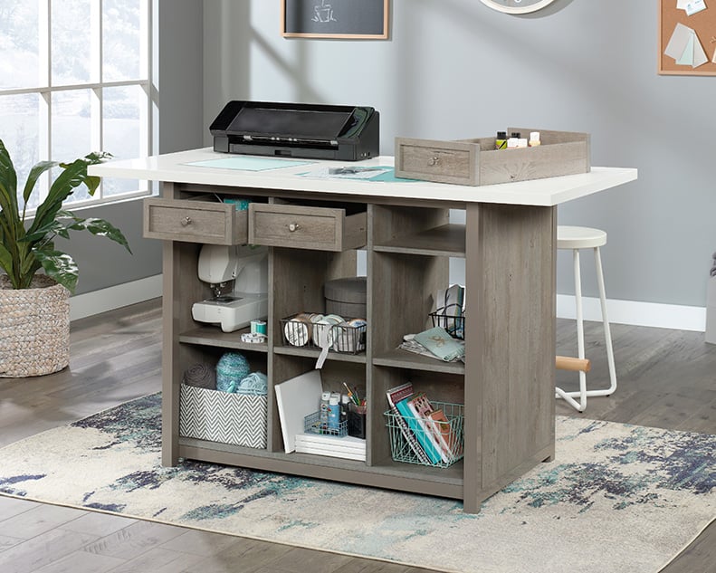Sauder Craft Pro Series Three-Drawer Work Table
