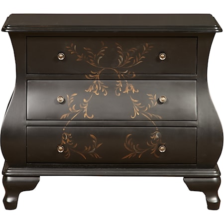 Three Drawer Bombay Chest in Black