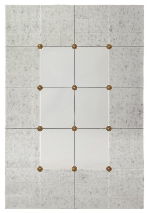 Modern Elliott Grid Portrait Mirror