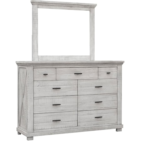 9-Drawer Dresser with Mirror