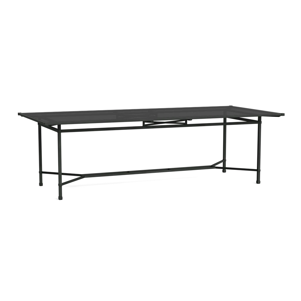 98" Rect. Glass-Top Dining Table